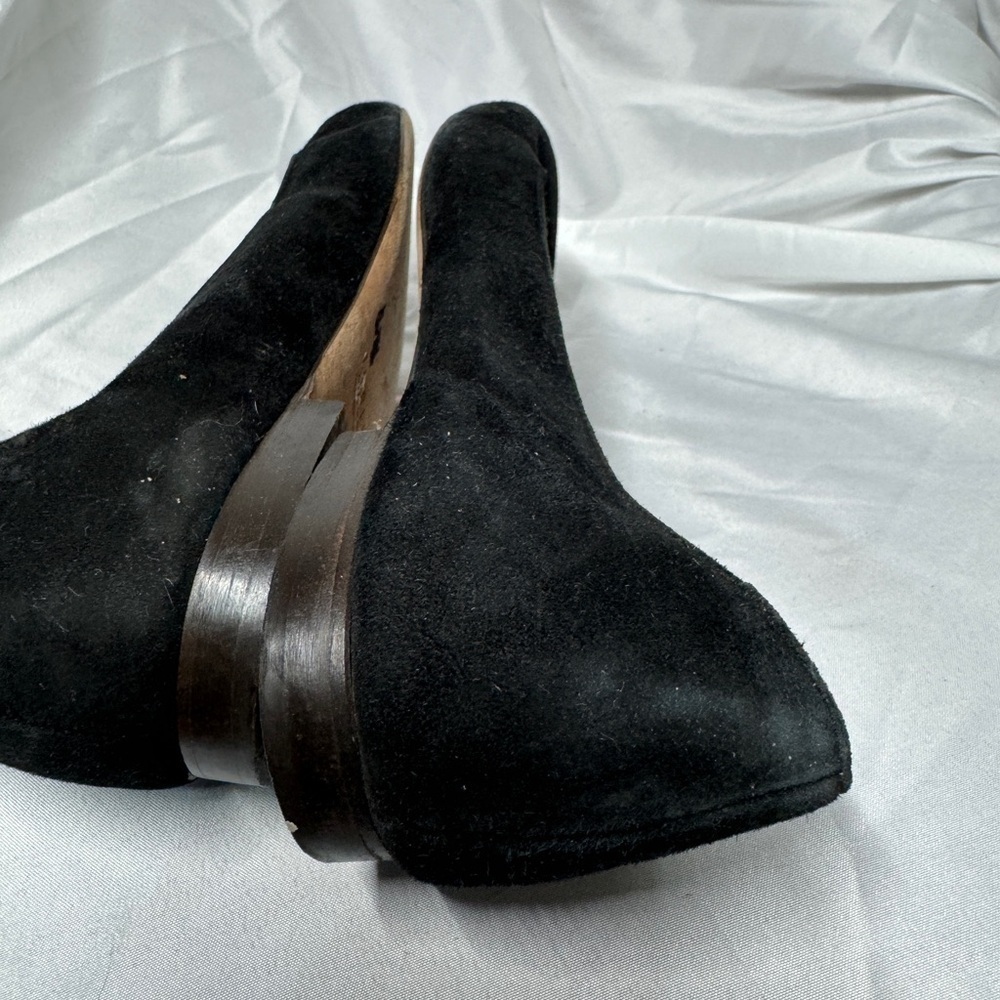 J. Crew Black Suede Smoking Loafer Flat Shoes Size 6.5 - Picture 7 of 16